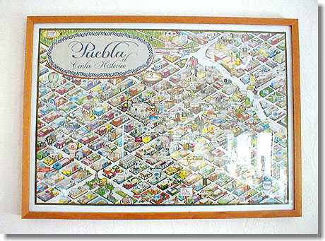 Artesania (mexikanische Handwerkskunst), hier der Stadtplan von Puebla